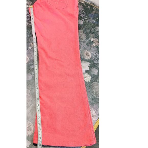 Lilly Pulitzer Corduroy Pants Main Line Fit Mid Rise Coral Pink Womens Size 4 - Picture 7 of 7
